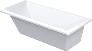 DURAVIT STARCK BAD 1700X750 MM KLEUR BINNENKANT WIT INBOUWVERSIE ACRYL RECHTHOEKIG MET 1 SCHUINE ZIJDE OVERLOOP 700335000000000