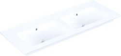 VILLEROY & BOCH VENTICELLO DUBBELE MEUBELWASTAFEL 130 X 50 CM WIT ZONDER KRAANGAT MET OVERLOOP 4111DJ01