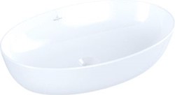 VILLEROY & BOCH ARTIS OPZETWASTAFEL OVAAL WAND VERHOOGDE VOET GEEN OVERLOOP 410 X 610MM (DXB) WIT ALPINE KERAMIEKPLUS 419861R1