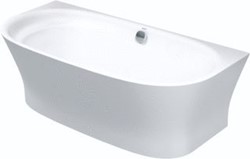DURAVIT CAPE COD BAD 1900X900 MM WIT MAT VOORWANDVERSIE NAADLOOS PANEEL GEGOTEN POLYMEER DUROCAST A HALFROND MET 1 SCHUINE ZIJDE OVERLOOP 700364000000000
