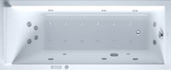 DURAVIT STARCK WHIRLPOOL 1700X700 MM WIT COMBI-SYSTEEM E INBOUWVERSIE ACRYL RECHTHOEKIG MET 1 SCHUINE ZIJDE MET AFVOER-OVERLOOPGARNITUUR