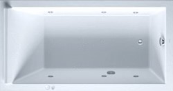 DURAVIT STARCK WHIRLPOOL 1700X900 MM WIT JET-SYSTEEM INBOUWVERSIE ACRYL RECHTHOEKIG MET 1 SCHUINE ZIJDE MET AFVOER-OVERLOOPGARNITUUR 760337000JS1000