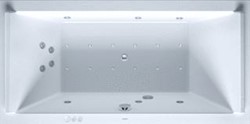 DURAVIT STARCK WHIRLPOOL 1800X900 MM WIT COMBI-SYSTEEM P INBOUWVERSIE ACRYL RECHTHOEKIG MET 2 SCHUINE ZIJDEN MET AFVOER-OVERLOOPGARNITUUR 760339000CP1000