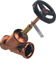 KEMPER AFSLUITER KEERKLEPCOMBINATIE BRONS MET STOP 3/8 BUITENDRAAD DN80 1602G08000