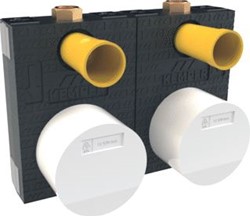 KEMPER RG120-DUO MONTAGEBLOK AFSLUITER-WATERMETER UNIVERSELE BEHUIZING BINNENDRAAD 120MM DN20 8540702000