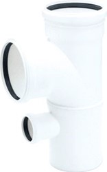 REHAU RAUPIANO PLUS DUBBEL T-STUK EENZIJDIG DN 90/90/50 87 GRD MAX FLOW 11009281002