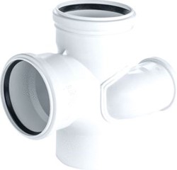 REHAU RAUPIANO PLUS SCHACHT T-STUK LINKS DN 90/75/90 87 GRD 11230551001