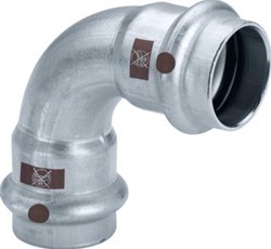 VIEGA TEMPONOX BOCHT 90° MET SC 42 RVS / BLANK 809683