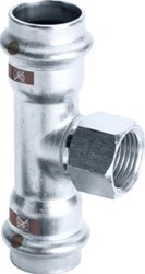 VIEGA TEMPONOX T-STUK MET SC 54 X 3/4 X 54 RVS / BLANK 809133
