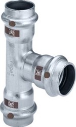 VIEGA TEMPONOX T-STUK MET SC 15 RVS / BLANK 810122