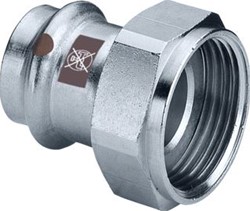 VIEGA TEMPONOX SCHROEFKOPPELING MET SC 22 X 1 1/4 RVS / BLANK 811358