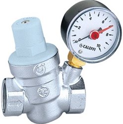 CALEFFI 5332 DRUKVERMINDERAAR 3/4 BINNENDRAAD MET MANOMETER VERCHROOMD