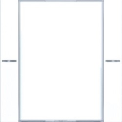 GIRA WIPPENSET 1-VOUDIG MET TEKSTKADER VOOR TASTSENSOR 4 SYSTEM 55 CLEAR / ZUIVER WIT GLANZEND 577103