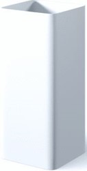 LOOOX MINERAL PILLAR SQUARE HOOGTE 90 CM MAT WIT MPSQUAREMW