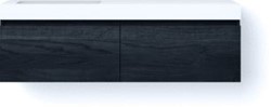LOOOX SOLID DRAWER BOX 140CM SOLID SURFACE WB 500-1 LINKS 2 LA BLACK SWDB1400BL-L