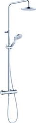 KLUDI XDIVE DUAL SHOWER DOUCHESYSTEEM MET DOUCHEKRAAN THERMOSTATISCH MET 3 STRAALSOORTEN CHROOM 6907905-00