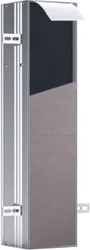 EMCO ASIS PLUS TOILETMODULE INBOUW MET BETEGELBARE DEUR RECHTS 15.4X65.8X15CM INCL. CLOSETBORSTELGARNITUUR EN CLOSETROLHOUDER ALUMINIUM 975611013