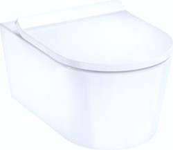 HANSGROHE ELUPURA S WANDTOILET 540 RIMLESS AQUAHELIX FLUSH M TOILZITT EN SOFTCLOSE DEKSEL QUICKRELEASE SLIM SMARTCL HYGIENEEFF WIT 62025450