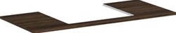 HANSGROHE WASTAFELBLAD XELU Q MET 1 GAT IN HET MIDDEN VOOR EEN WASTAFEL VAN 550 MM 1180X550MM WALNUT DARK 54111630