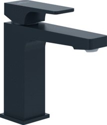 VILLEROY & BOCH ARCHITECTURA SQUARE EENGREEPS WASTAFELKRAAN MET TREKSTANG-AFVOERGARNITUUR MATT BLACK TVW125001000K5