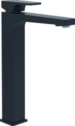 VILLEROY & BOCH ARCHITECTURA SQUARE EENGREEPS WASTAFELKRAAN VERHOOGD MET PUSH-OPEN AFVOERGARNITUUR MATT BLACK TVW125002000K5