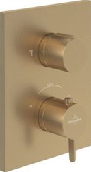 VILLEROY & BOCH CONUM INBOUWTHERMOSTAAT MET TWEEWEG STOPKRAAN BRUSHED GOLD TVS12700200076
