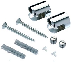 RAMINEX SET PLANCHETHOUDERS CHROOM VOOR 6-8 MM GLAS 800019