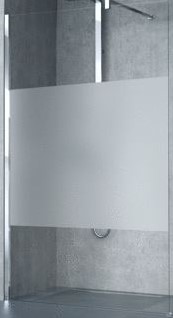 NOVELLINI GIADA H INLOOPDOUCHE (97 CM VERSTELBAAR T/M 98,5 CM) SATIN BAND GLAS WIT PROFIEL GIADAH100-44A