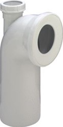 VIEGA AANSLUITBOCHT 90° VOOR WC KUNSTSTOF MODEL 3811.1 DN1: 100 L: 230 DN2: 50 UITVOERING: WIT-ALPINE 109462