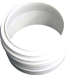 WISA CLOSETAANSLUITSTUK RECHT KUNSTSTOF WIT LENGTE 72MM UITWENDIGE AANSLUITDIAMETER 100 110MM UITWENDIGE BUISDIAMETER AANSLUITING 100MM STEEKMAAT 45MM 7011120980