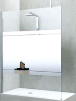 NOVELLINI KUADRA H INLOOPDOUCHE (37 CM VERSTELBAAR T/M 40 CM) MOTIEF RAVENNA GLAS WIT PROFIEL KUADH40-51U