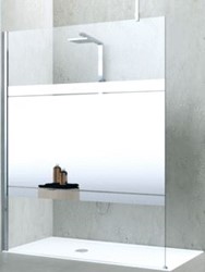 NOVELLINI KUADRA H INLOOPDOUCHE (67 CM VERSTELBAAR T/M 70 CM) GRIJS GLAS MAT CHROOM PROFIEL KUADH70-54B