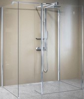 NOVELLINI KUADRA HL VAST DEEL 98CM VOOR AAN INLOOPDOUCHE KUADRA H SPY GLAS BRUSHED INOX PROFIEL KUADHL100-76Z