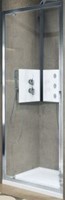 NOVELLINI LUNES 2.0 G DRAAIDEUR VOOR NIS OF ZWIJWAND (78 CM VERSTELBAAR T/M 84 CM) NIVA GLAS WIT PROFIEL LUNG78-11A