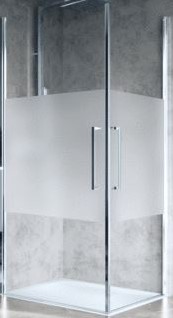 NOVELLINI YOUNG PLUS 2G DOUCHECABINE VIERKANT MET 2 DRAAIDEUREN (101 CM VERSTELBAAR T/M 103 CM) X 200 CM  YPLUS2G101-1Z