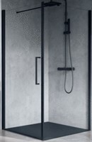 NOVELLINI YOUNG PLUS F ZIJWAND RECHTS NIET OMKEERBAAR VOOR DRAAIDEUR G (85 CM VERSTELBAAR T/M 87 CM) X 200 CM SATIN BAND GLAS CHROOM PROFIEL YPLUSFG85D-44K