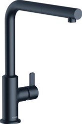 KLUDI L-INE S 1-GATS KEUKENKRAAN MET UITTREKBARE UITLOOP MAT ZWART 408516678