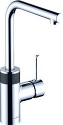 KLUDI E-GO 1-GATS ELEKTRONISCHE KEUKENKRAAN MET SENSOR MET BATTERIJ MET 360° DRAAIBARE UITLOOP CHROOM 422300575