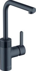 KLUDI E-GO 1-GATS ELEKTRONISCHE KEUKENKRAAN MET SENSOR MET BATTERIJ MET 360° DRAAIBARE UITLOOP MAT ZWART 422306675