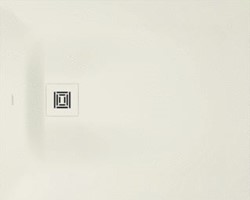 DURAVIT SUSTANO DOUCHEBAK 1000X800 MM CRÈME MAT VLOERGELIJK HALFINBOUW OPSTAAND COMPOSIET DUROCAST NATURE RECHTHOEKIG 720273620000000