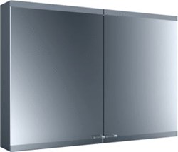 EMCO EVO OPBOUW SPIEGELKAST MET 2 DEUREN MET LED VERLICHTING 100X70X18.6CM MET EMCO LIGHT SYSTEM ZWART 939713305