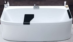 NOVELLINI BAD DIVINA W VRIJSTAAND BACK TO WALL BASIC MET FRAME 180X80 WIT MAT OVERLOOP ZONDER WATERINGANG X DI21808W0-UDM