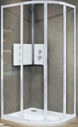 NOVELLINI LUNES 2.0 R 1/4R. DOUCHE WAND 100X100 HELDER/MATCHROOM LUNR100-1B