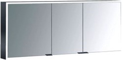 EMCO PRIME OPBOUW SPIEGELKAST MET 3 DEUREN MET LED VERLICHTING 160X70X16.7CM ZWART 949713386