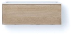 LOOOX SOLID FACET 100 CM SOLID SURFACE BOVENBLAD WASBAK 850 MM WOODEN FACET MEUBEL MET 1 LADE OLD GREY SWF1000