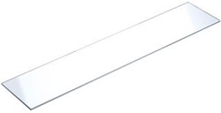 RAMINEX PLANCHET RECHTHOEKIG MODEL HELDER GEHARD GLAS HOEKEN AFGEKANT LXBXD 800X150X8 MM 630123