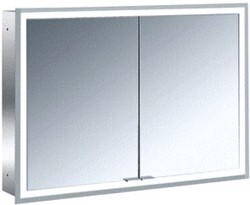 EMCO PRIME FACELIFT SPIEGELKAST INBOUW MET 2 DEUREN M LED VERLICHTING 103X73X16.7CM MET VERSPIEGELDE ACHTERWAND ALUMIMIUM 949706293