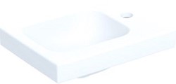 GEBERIT ICON LIGHT FONTEIN MET KRAANGAT RECHTS ZONDER OVERLOOP MET AFLEG RECHTS 38X28CM MAT WIT 501.830.JT.1