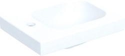 GEBERIT ICON LIGHT FONTEIN MET KRAANGAT LINKS ZONDER OVERLOOP MET AFLEG LINKS 38X28CM MAT WIT 501.831.JT.1