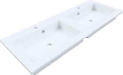 WAVEDESIGN AMARO WASTAFEL 120 CM MAT WIT 2 KRAANGATEN 20X1180MM 5830409357